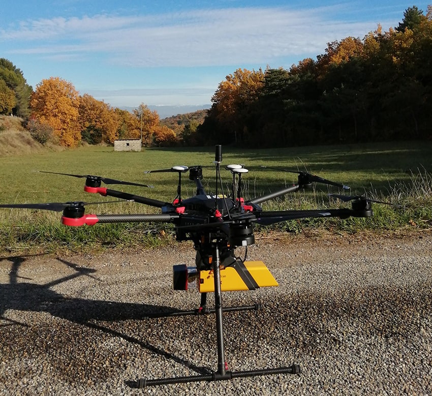 Séisme du Teil 2019 : drone équipé d'un Lidar