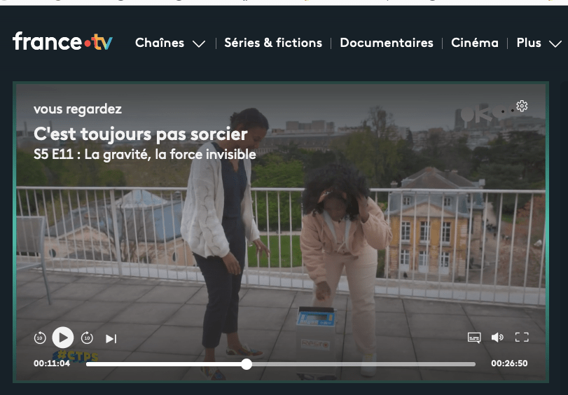 Extrait de l’émission sur la gravimétrie de la série “C’est toujours pas sorcier” © France TV