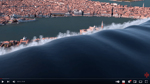 Les plus grands tsunamis de l'histoire - Animation 3D