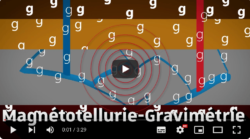 Visuel vidéo magnéto-tellurie - gravimétrie