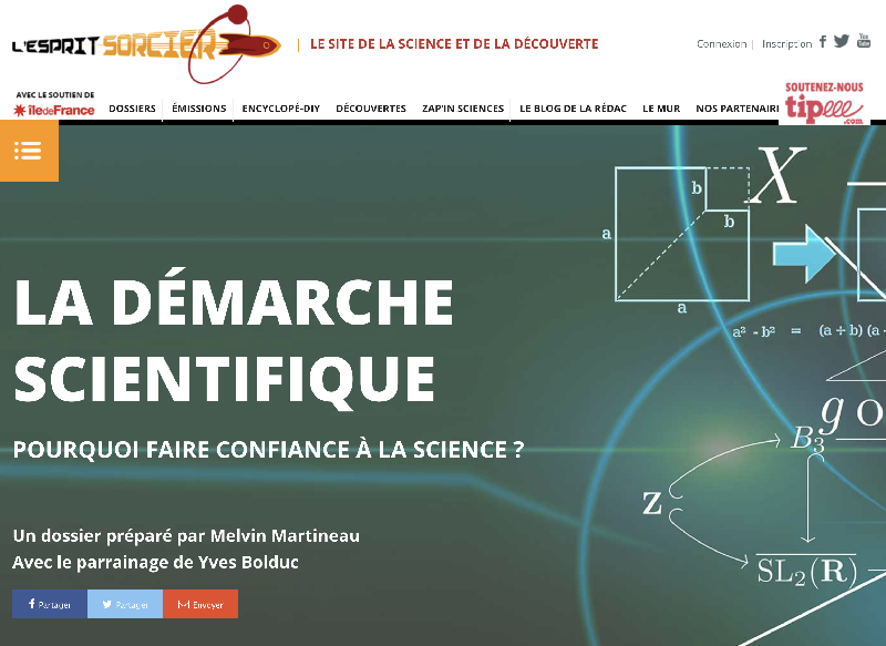 Visuel ressource en ligne : démarche scientifique / L'esprit sorcier